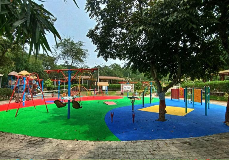 <p>Public parks and community centers provide playground equipment to encourage outdoor activities and family-friendly spaces.</p>