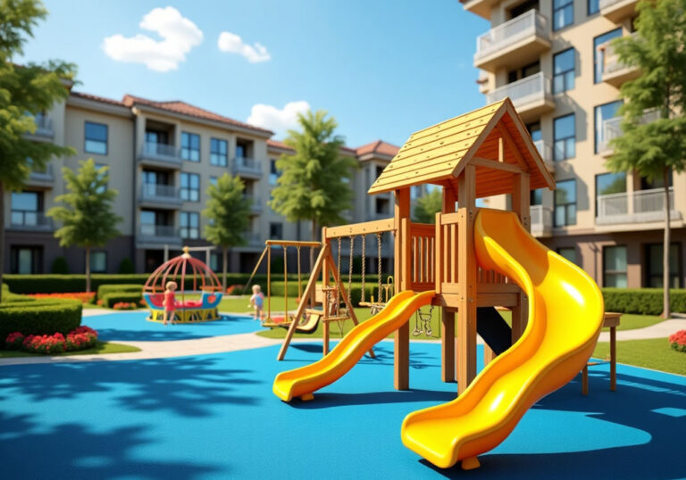 <p>Housing societies and gated communities include play areas to enhance the living experience for families with children.</p>