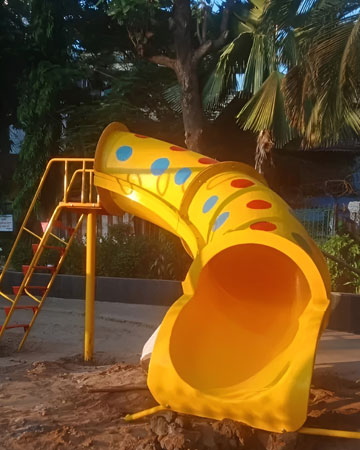 <p>A Tube Slide is an enclosed playground slide featuring a cylindrical or semi-cylindrical tunnel structure, providing a thrilling....</p><div class="elementor-button-wrapper"><a class="elementor-button elementor-button-link elementor-size-sm" href="https://kidsplayground.co.in/product/tube/"><span class="elementor-button-content-wrapper"><span class="elementor-button-text">VIEW DETAILS</span></span></a></div>